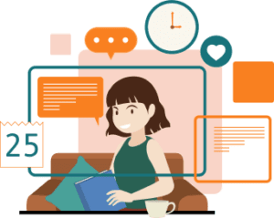 Abstract digital design for How To Make The Most Of Online Learning