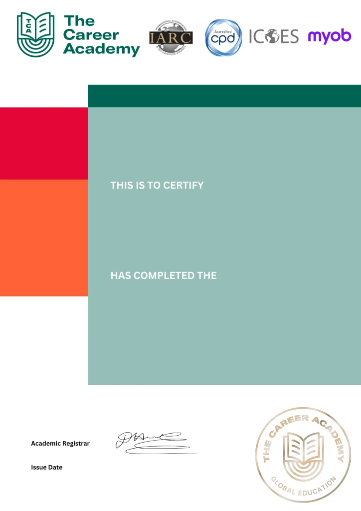 MYOB Certificate